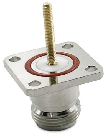 N female приборный квадратный фланец 4 отверстия штырьковый Light 