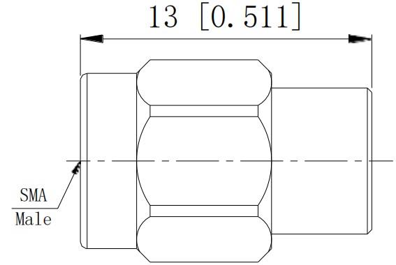 Согласованная нагрузка SMA male 26.5 ГГц, 2 Вт