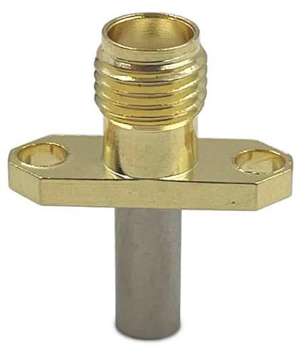 SMA female фланец 2 отверстия Light для кабельной группы RG316 / RG174 / RG178 SMA female фланец 2 отверстия Light для кабельной группы RG316 / RG174 / RG178