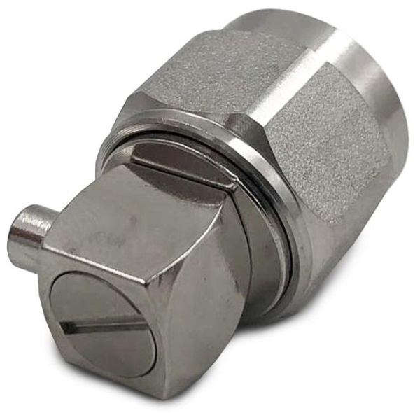 Коаксиальный коннектор N male угловой для кабельной группы 141/RG402/C40