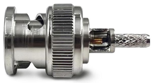 Коаксиальный коннектор BNC male RF Light для кабельной группы RG179 Коаксиальный коннектор BNC male RF Light для кабельной группы RG179