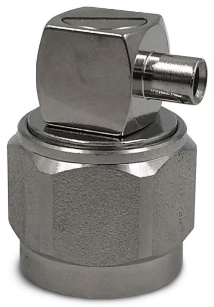 Коаксиальный коннектор N male угловой для кабельной группы 141/RG402/C40