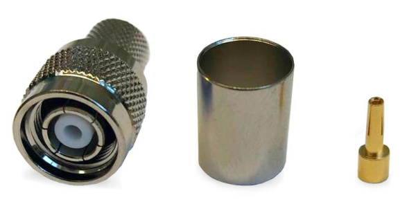 Коаксиальный коннектор RP-TNC male обжимной 8D-FB/400/RG213
