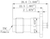 TNC female фланцевый для кабеля 086/RG405