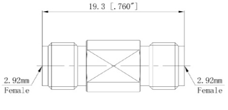 Коаксиальный переход 2.92mm female - 2.92mm female