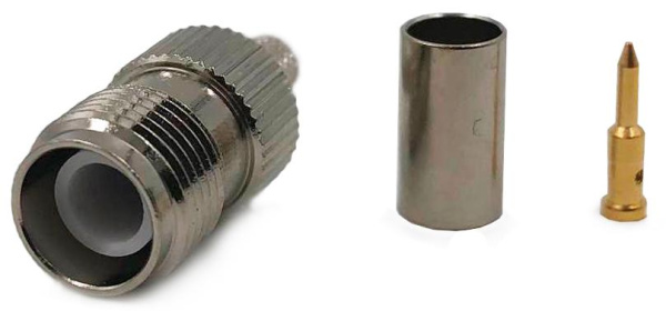 Коаксиальный коннектор RP-TNC female для кабеля 3D-FB/195/RG58