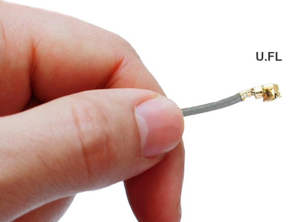 Разъем U.FL-LP-040HF female для микрокоаксиального кабеля диаметром 0.81 мм сопряженная высота 2.5 мм