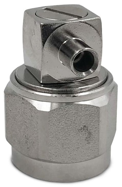 Коаксиальный коннектор N male угловой для кабельной группы 141/RG402/C40