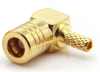 SMB female угловой обжимной для кабеля RG316/RG174