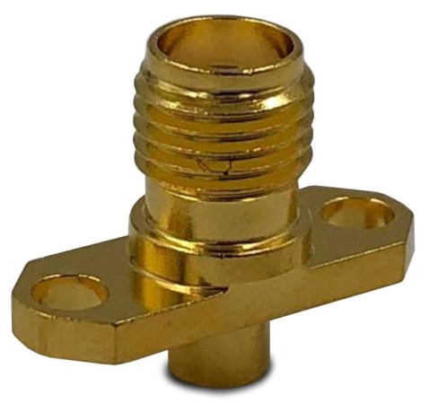 SMA female фланцевый 2 отверстия для кабельной группы 086/RG405/C26