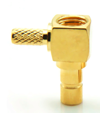 SMB male обжимной угловой для кабеля RG316D
