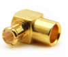 MCX male угловой для кабеля 141/RG402/C40