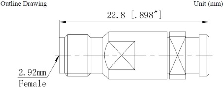 Коннектор коаксиальный 2.92mm female для кабеля B40