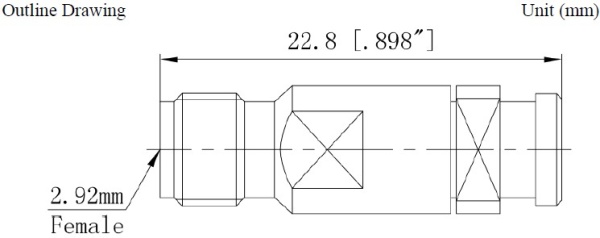 Коннектор коаксиальный 2.92mm female для кабеля B40