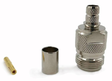 Коаксиальный коннектор N female обжимной для кабеля 5D-FB/300