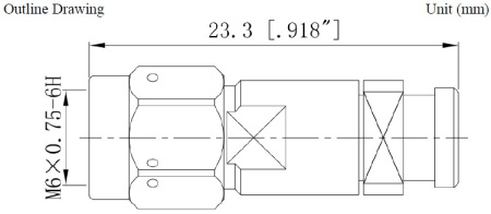 Коннектор коаксиальный 2.92mm male для кабеля B40