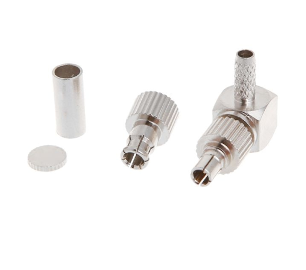 Разъем CRC9/TS9 универсальный обжимной угловой для кабеля RG316/RG174