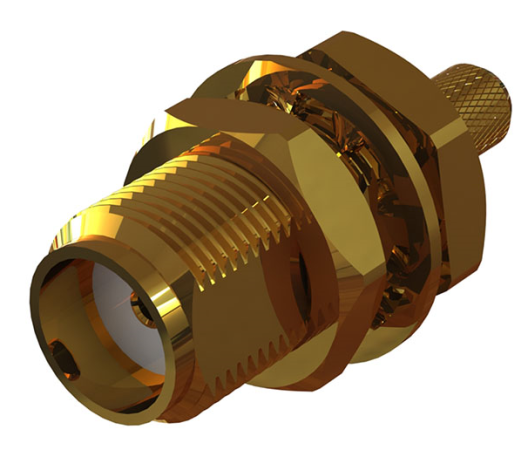 Коаксиальный коннектор фланцевый SMA female для кабеля RG316