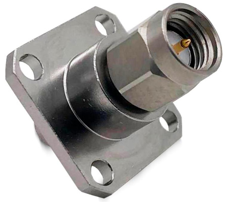 Коаксиальный переход SMA male-SMA female фланцевый