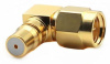 Коаксиальный переход SMA male-QMA female угловой, 6 ГГц