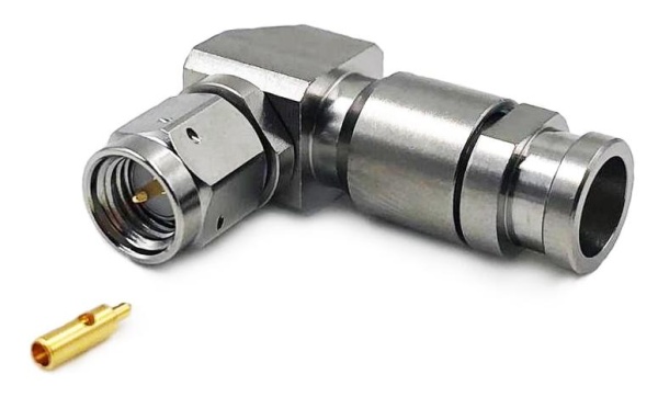 SMA male угловой для коаксиального кабеля E54