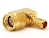 SMA male угловой обжимной под кабель RG58/3D-FB/LMR195