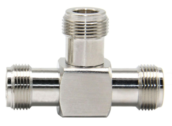 Коаксиальный переход 2xN female-N female угловой 3 ГГц