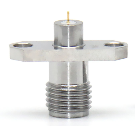 Коннектор 2.92mm female фланцевый под пайку на плату