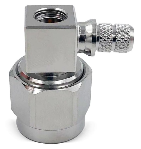 Коаксиальный коннектор N male угловой обжимной для кабельной группы 5D-FB/LMR300