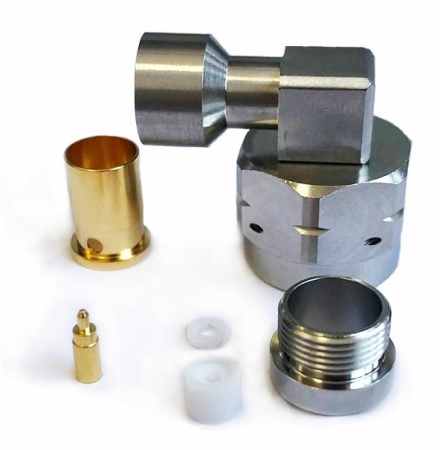 Коаксиальный коннектор N male угловой для кабеля B78