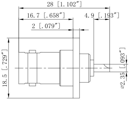 Коаксиальный коннектор BNC female фланцевый 4 отверстия