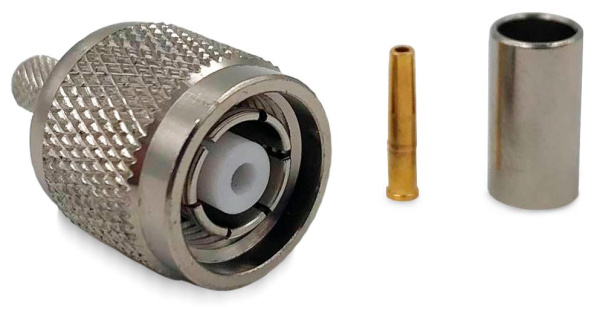 Коннектор коаксиальный RP-TNC male для кабеля 3D-FB/195/RG58