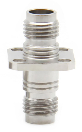 Фланцевый коаксиальный переход 1.85mm female-1.85mm female 