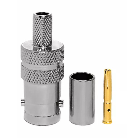 BNC female обжимной для кабеля RG58/3D-FB/LMR195/RG142/RG400