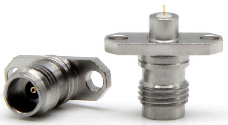 Коннектор фланцевый 2.4mm female под пайку на плату