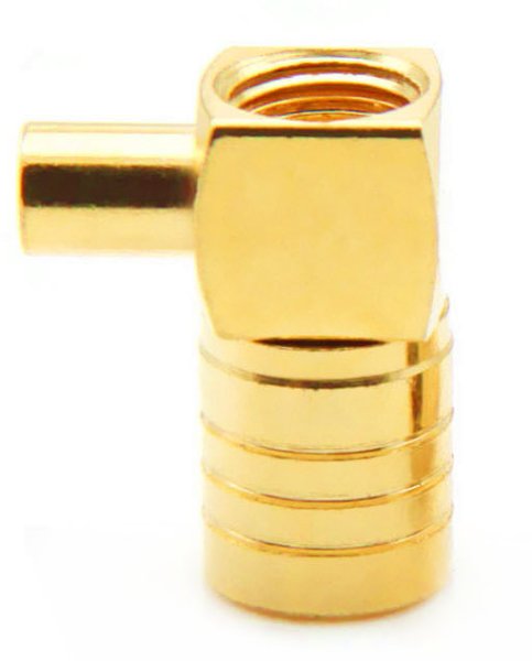 SMB female угловой обжимной для кабеля 086/RG405