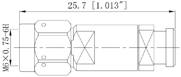 Коннектор коаксиальный SMA male для кабеля B40