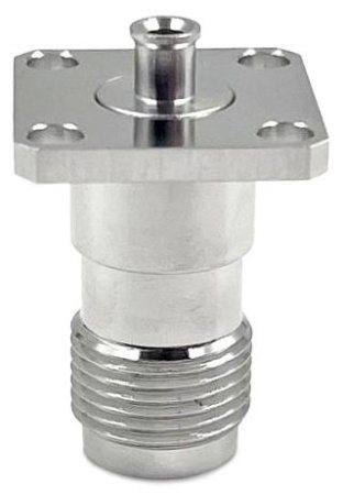 TNC female квадратный фланец 4 отверстия Profi для кабельной группы 086/RG405/C26 TNC female квадратный фланец 4 отверстия Profi для кабельной группы 086/RG405/C26