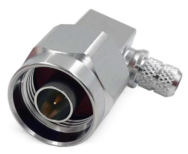 Коаксиальный коннектор N male угловой обжимной для кабельной группы 5D-FB/LMR300