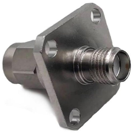 Коаксиальный переход SMA male-SMA female фланцевый