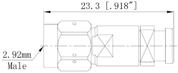 Коннектор коаксиальный 2.92 male для кабеля B31