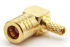 Коннектор SMB female обжимной угловой для кабеля RG316D