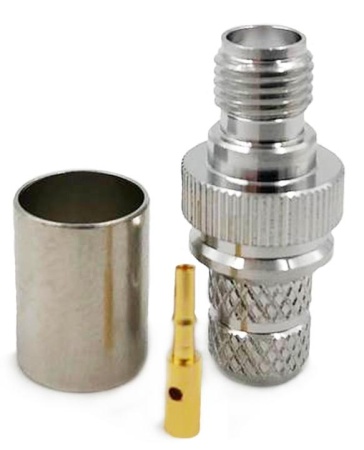 Коннектор коаксиальный SMA female для кабеля 5D-FB/300 обжимной