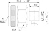 N male угловой для кабеля 141/RG402/C40