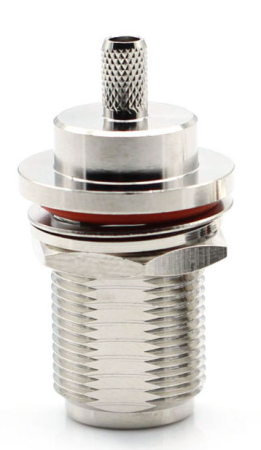 N female фланцевый обжимной под кабель RG58/3D-FB/LMR195/RG142/RG400