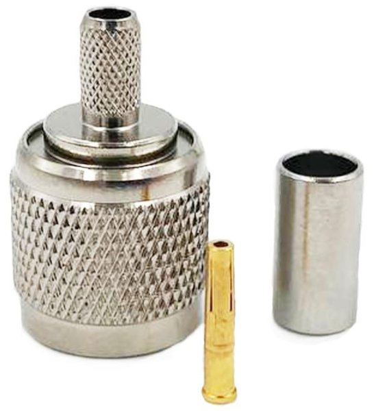 Коннектор коаксиальный RP-TNC male для кабеля 3D-FB/195/RG58