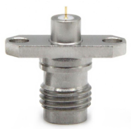 Коннектор коаксиальный 2.4mm male приборный фланцевый 2 отверстия