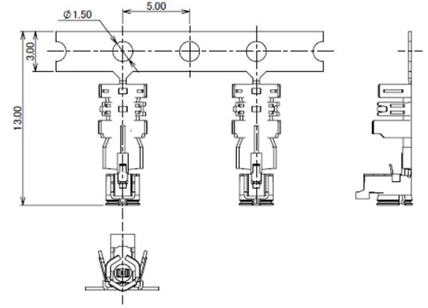 MHF1 female для микрокоаксиального кабеля 2.0 мм