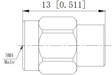 Согласованная нагрузка SMA male 26.5 ГГц, 2 Вт