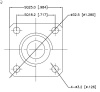 N female прямой фланцевый 4 отверстия для кабеля 141/RG402